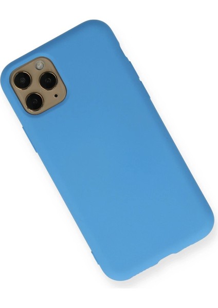Newface iPhone 11 Pro Kılıf Nano Içi Kadife Silikon - Mavi