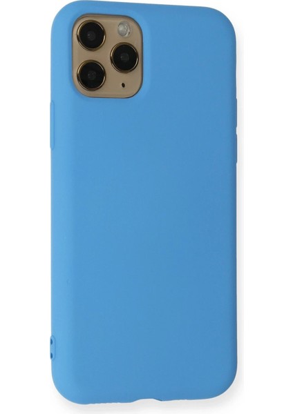 Newface iPhone 11 Pro Kılıf Nano Içi Kadife Silikon - Mavi