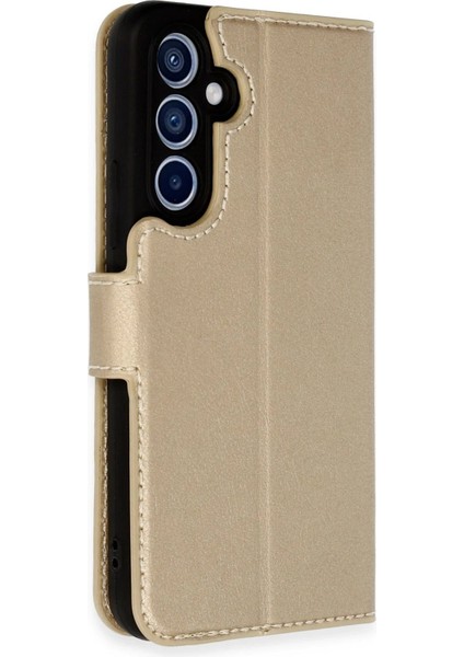 Newface Samsung Galaxy A54 5g Kılıf Trend S Plus Kapaklı Kılıf - Gold fiyatları