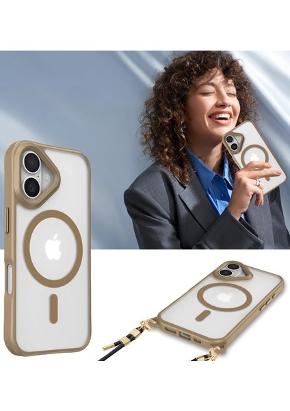 Newface iPhone 16 Plus Kılıf Enka Magsafe Silikon Kılıf - Şeffaf