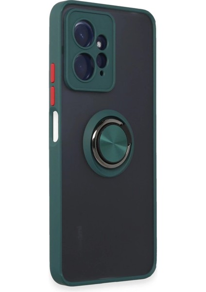 Newface Xiaomi Redmi Note 12 4g Kılıf Montreal Yüzüklü Silikon Kapak - Yeşil fiyatları