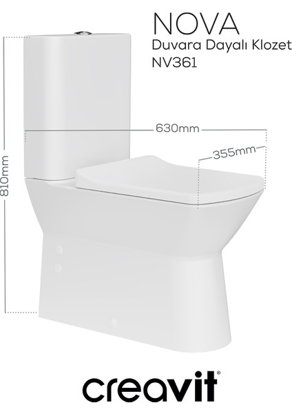 Nova Rim-Off Duroplast Yavaş Kapanan Klozet Kapaklı Beyaz Set modelleri