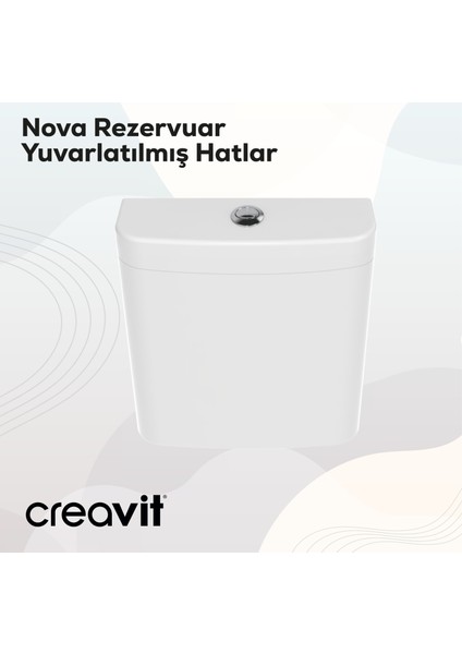 Nova Rim-Off Duroplast Yavaş Kapanan Klozet Kapaklı Beyaz Set fırsatları