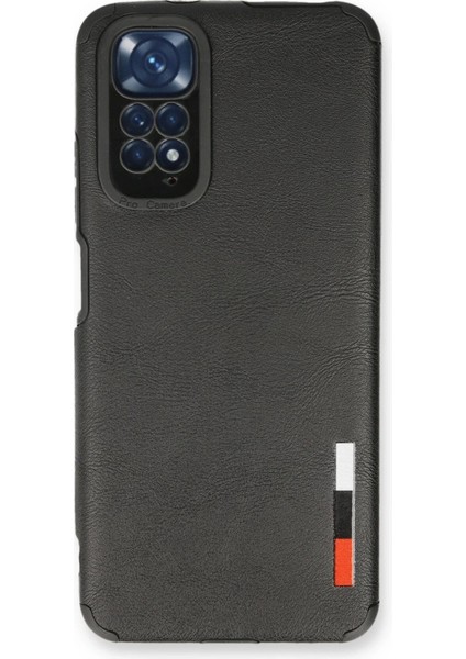 Newface Xiaomi Redmi Note 11 Kılıf Loop Deri Silikon - Siyah
