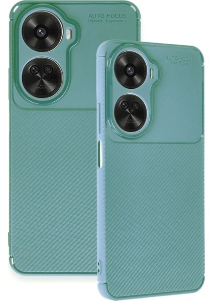 Newface Huawei Nova 12 Se Kılıf Auto Focus Karbon Kapak - Koyu Yeşil modelleri