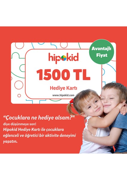 1500 TL Hipokid Dijital Hediye Kartı