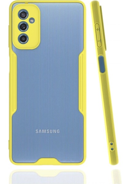 Newface Samsung Galaxy M52 5g Kılıf Platin Silikon - Sarı