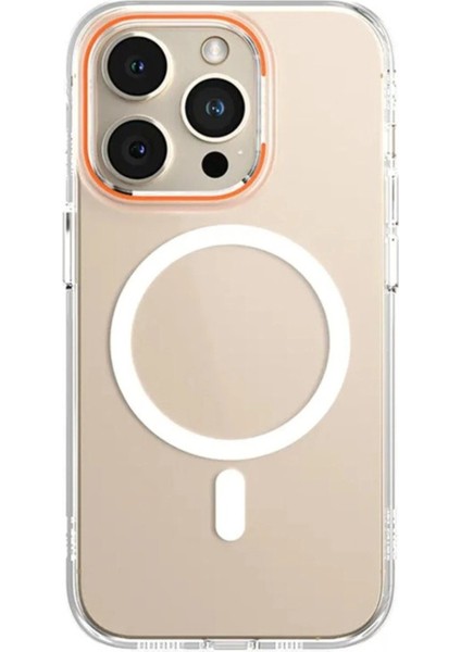 Newface iPhone 14 Pro Kılıf Blueo Anti Drop Magsafe Kapak - Turuncu