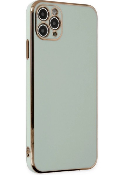 Newface iPhone 11 Pro Max Kılıf Volet Silikon - Açık Yeşil