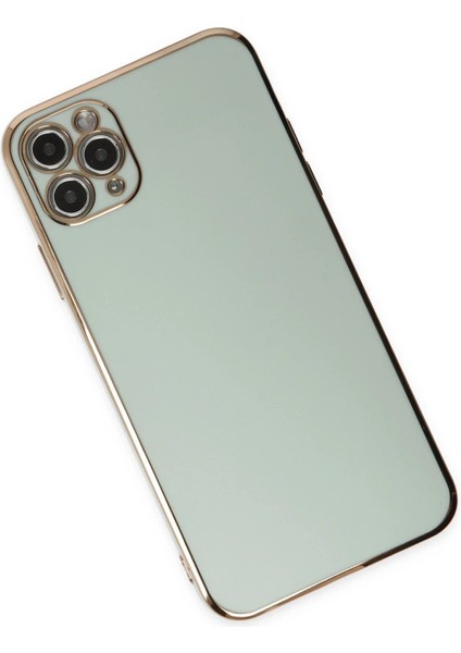 Newface iPhone 11 Pro Max Kılıf Volet Silikon - Açık Yeşil