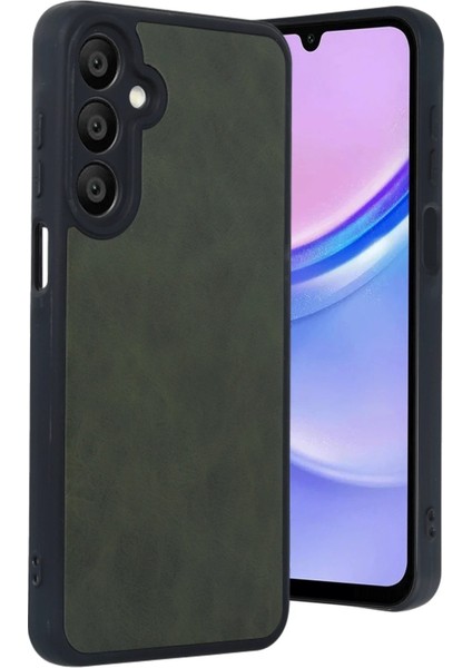 Newface Samsung Galaxy A16 5g Kılıf Aras Deri Kapak - Koyu Yeşil