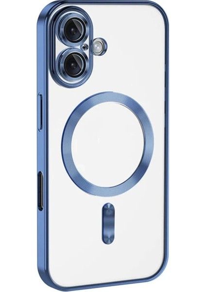 Newface iPhone 16 Plus Kılıf Kross Magneticsafe Kapak - Mavi