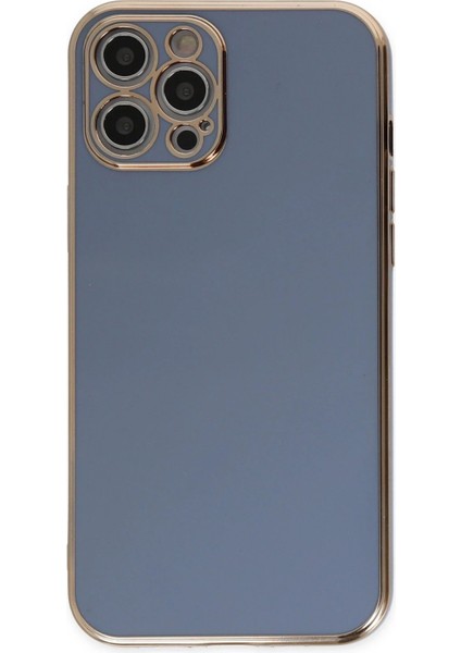 Newface iPhone 12 Pro Max Kılıf Volet Silikon - Mavi