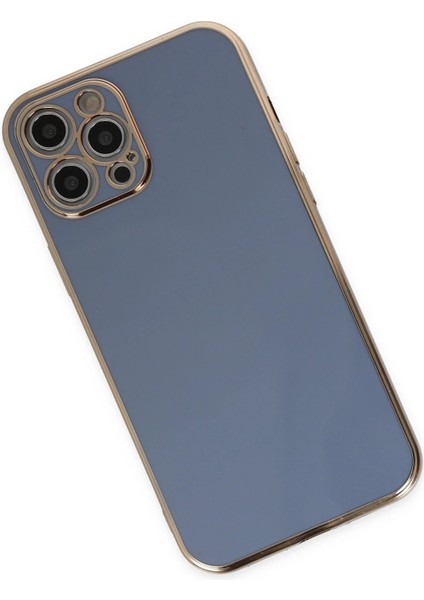 Newface iPhone 12 Pro Max Kılıf Volet Silikon - Mavi