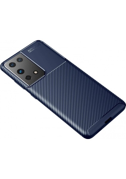 Newface Samsung Galaxy S21 Ultra Kılıf Auto Focus Karbon Kapak - Lacivert fiyatları