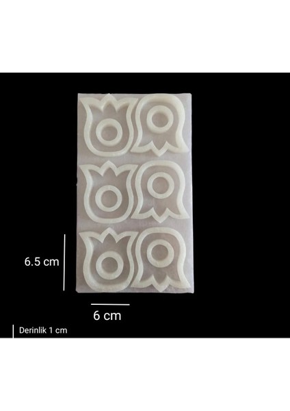 6,5 cm - Lale Peçete Yüzüğü Kalıbı - Kod: SN1230