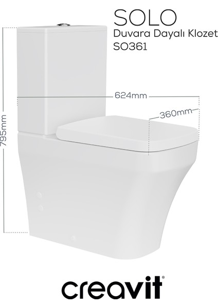 Solo Rim-Off Duroplast Yavaş Kapanan Klozet Kapaklı Beyaz Set modelleri