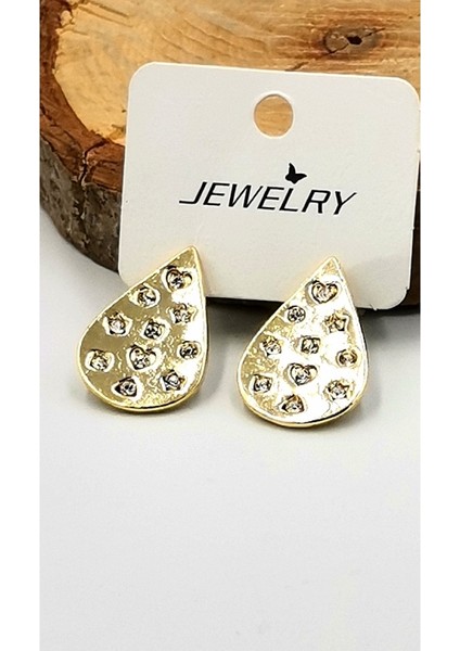 Altın Sarısı Figürlü Kararmaz Lüks Küpe