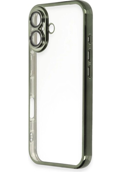 Newface iPhone 16 Plus Kılıf Razer Lensli Silikon - Yeşil