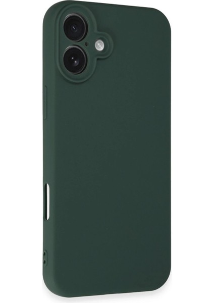 Newface iPhone 16 Plus Kılıf First Silikon - Koyu Yeşil