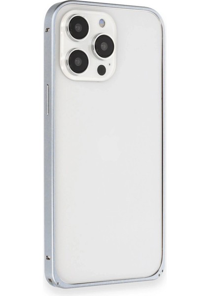 Joko iPhone 15 Pro Max Kılıf Metal Bumper Magneticsafe Kapak - Gri