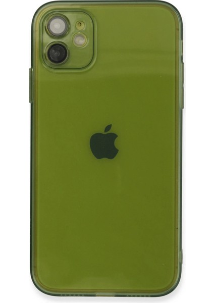 Newface iPhone 12 Kılıf Fly Lens Silikon - Yeşil