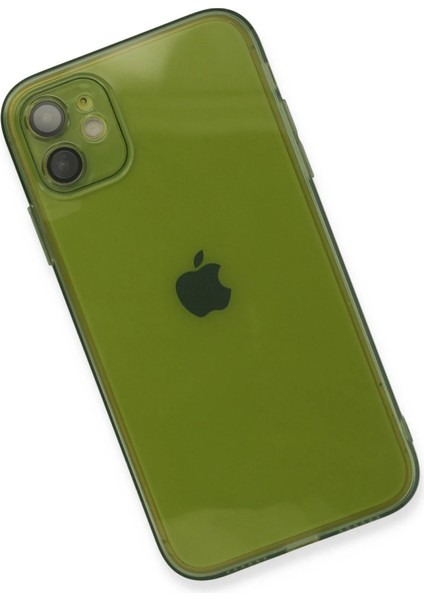 Newface iPhone 12 Kılıf Fly Lens Silikon - Yeşil modelleri