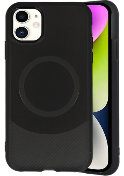 Newface iPhone 11 Kılıf Maya Karbon Kapak - Siyah