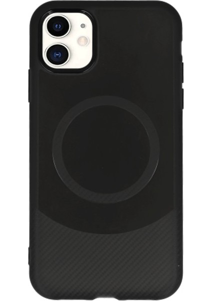 Newface iPhone 11 Kılıf Maya Karbon Kapak - Siyah
