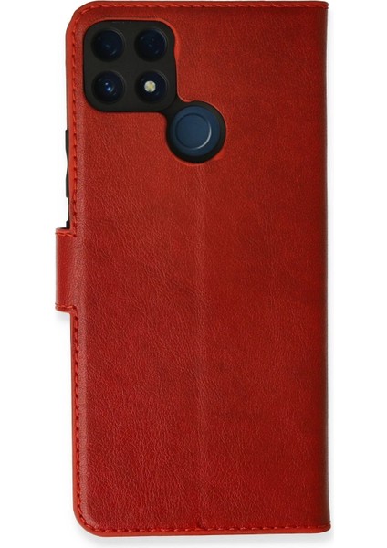 Newface Realme C25 Kılıf Trend S Plus Kapaklı Kılıf - Kırmızı