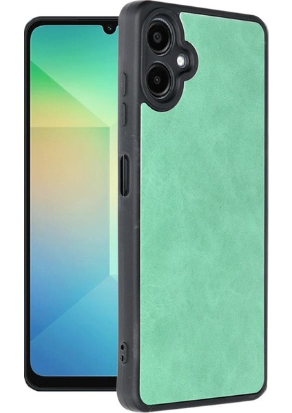 Newface Samsung Galaxy A06 Kılıf Aras Deri Kapak - Koyu Yeşil