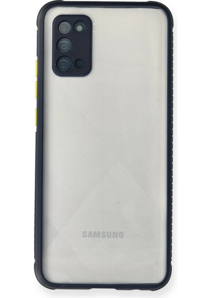 Newface Samsung Galaxy A02S Kılıf Miami Şeffaf Silikon - Lacivert