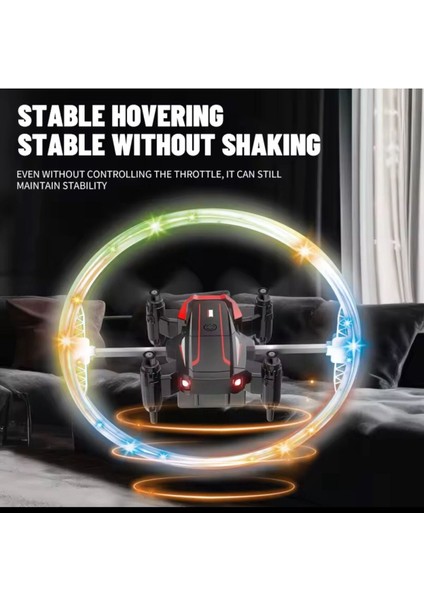 Katlanabilir Mini Bk2 Drone Optik Akışlı LED Işıklı Tek Tuş Kalkış Katlanabilir Tasarım Rc Uzaktan Kumandalı Drone