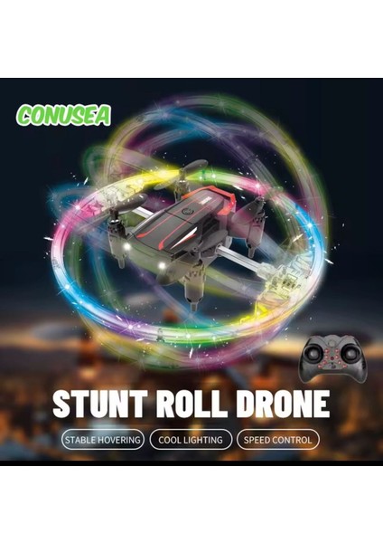Katlanabilir Mini Bk2 Drone Optik Akışlı LED Işıklı Tek Tuş Kalkış Katlanabilir Tasarım Rc Uzaktan Kumandalı Drone