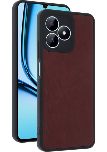 Newface Realme Note 50 4g Kılıf Aras Deri Kapak - Bordo modelleri