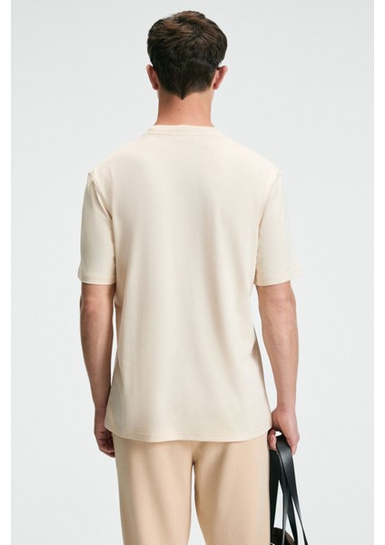 SWEET Erkek %100 Pamuk Oversize Fit Baskılı Kısa Kollu Yuvarlak Yakalı Vanilya T-Shirt indirimleri