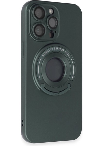 Newface iPhone 13 Pro Max Kılıf Lukka Magneticsafe Kapak - Koyu Yeşil