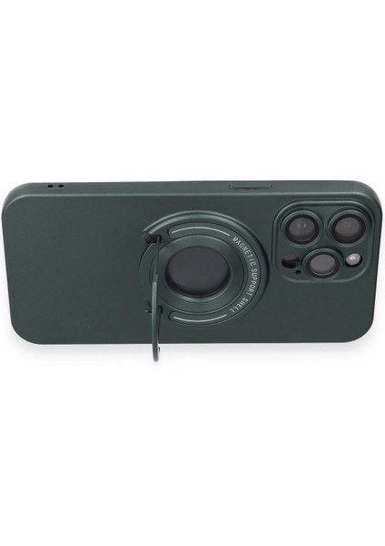 Newface iPhone 13 Pro Max Kılıf Lukka Magneticsafe Kapak - Koyu Yeşil