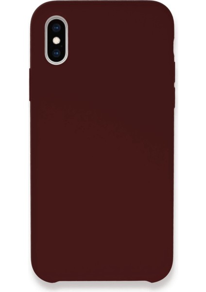 Newface iPhone Xs Max Kılıf Lansman Legant Silikon - Bordo