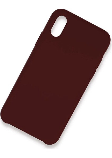 Newface iPhone Xs Max Kılıf Lansman Legant Silikon - Bordo