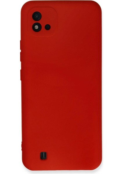 Newface Realme C11 2021 Kılıf Nano Içi Kadife Silikon - Kırmızı