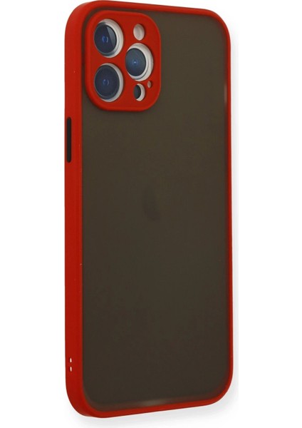 Newface iPhone 12 Pro Max Kılıf Montreal Silikon Kapak - Kırmızı