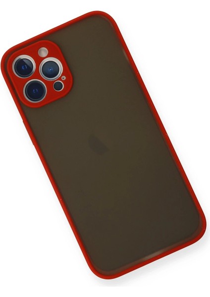 Newface iPhone 12 Pro Max Kılıf Montreal Silikon Kapak - Kırmızı