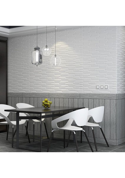 Kendinden Yapışkanlı Beyaz Opak Duvar Paneli Kağıdı 70X38 cm NW55 fiyatları