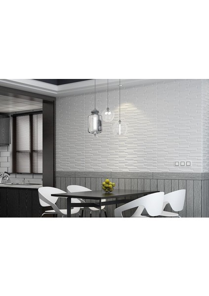 Kendinden Yapışkanlı Beyaz Opak Duvar Paneli Kağıdı 70X38 cm NW55 indirimleri