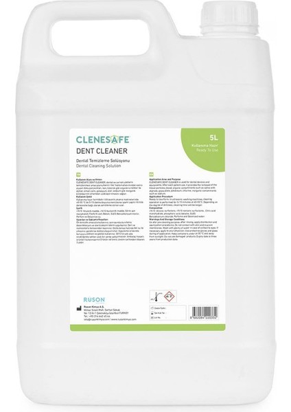 Dent Cleaner Dental Temizleme Solüsyonu 5 Lt