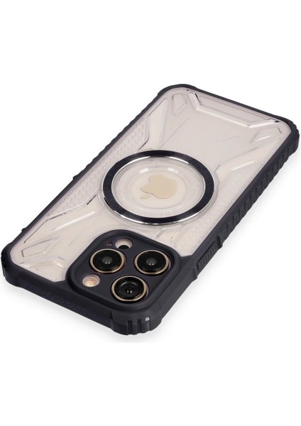 Newface iPhone 12 Pro Max Kılıf Prag Magneticsafe Kapak - Siyah