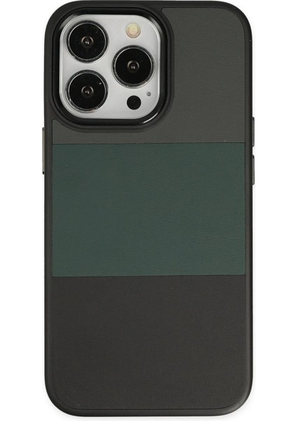 Newface iPhone 14 Pro Max Kılıf King Kapak - Gri-Siyah