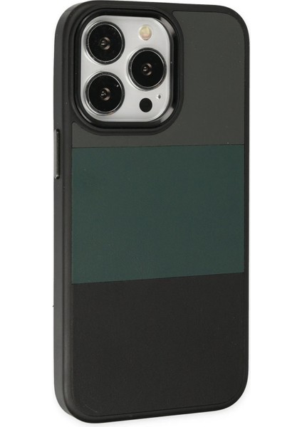 Newface iPhone 14 Pro Max Kılıf King Kapak - Gri-Siyah