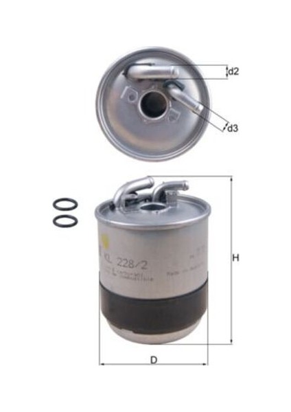 Mahle KL2282D -Knecht-Behr KL2282D Yakıt Filtresi W204 07 14 C219 05 10 W164 05 11 W463 06 Viano W639 03 Vito W639 03 Sprinter 06 08 6420920101 6420920101